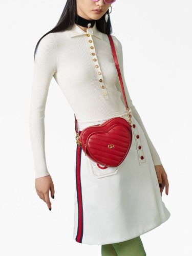 GUCCI,GUCCI HEART HANDBAG