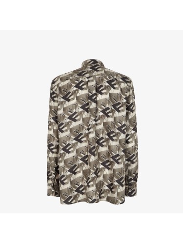 FENDI,CAMICIA SILK FF BLOCKS