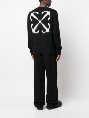 OFF-WHITE,MOHAIR ARROW KNIT...