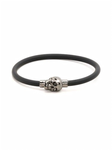 RUBBER CORD SKULL BRACELET