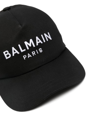 BALMAIN EMBROIDERY COTTON CAP