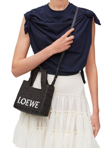 LOEWE,MINI LOEWE FONT TOTE BAG