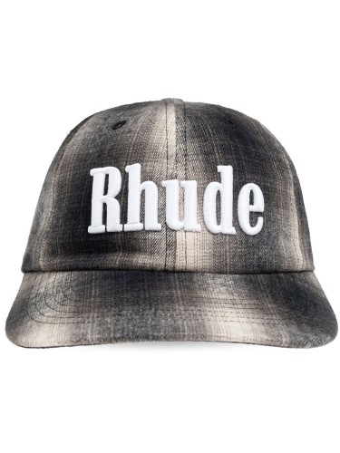 RHUDE,LOGO FLANNEL 6-PANEL HAT