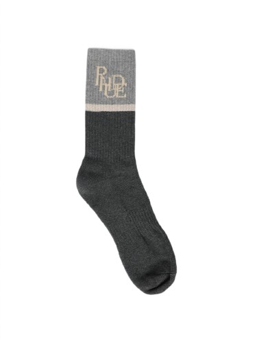 RHUDE,LOGO HEATHER SPORT SOCK