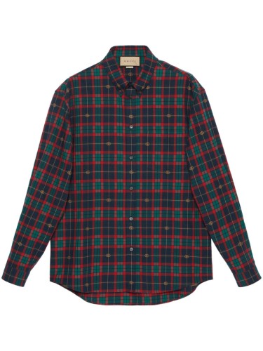 GUCCI,SHIRT COTTON TARTAN