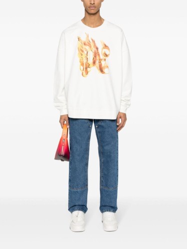 BURNING MONOGRAM CREWNECK