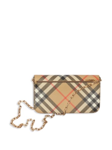 BURBERRY,CHECK WALLET ON CHAIN