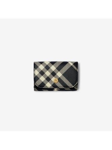 BURBERRY,CHECK COMPACT WALLET