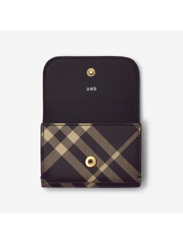 BURBERRY,CHECK COMPACT WALLET