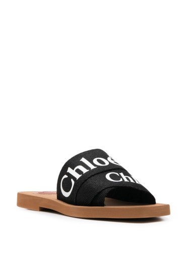 CHLOE,WOODY FLAT MULE