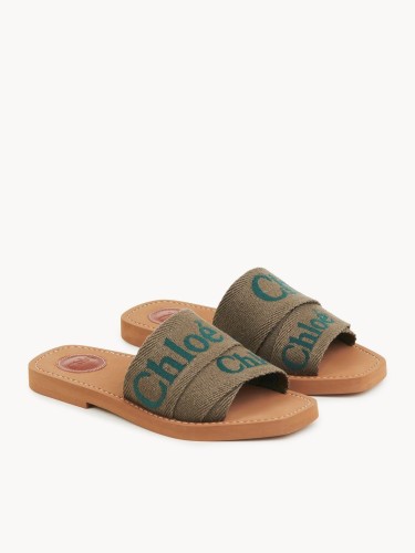 CHLOE,WOODY FLAT MULE