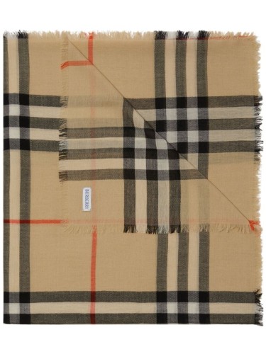 BURBERRY,CHECK WOOL SCARF...