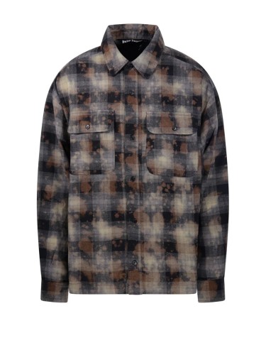 CURVED LOGO CHECK SHIRT L/S