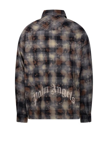 CURVED LOGO CHECK SHIRT L/S