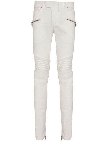 BALMAIN,BIKER DENIM PANTS...