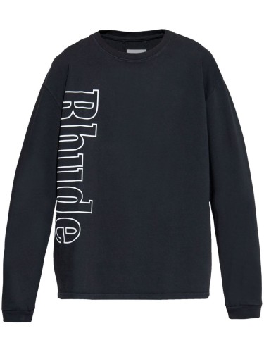 RHUDE,RHUDE SIDE LOGO LS TEE