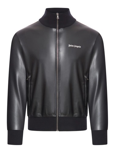 LEATHER EFFECT TRACK JACKET