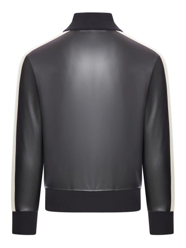 LEATHER EFFECT TRACK JACKET