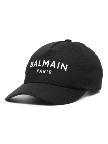 BALMAIN EMBROIDERY COTTON CAP