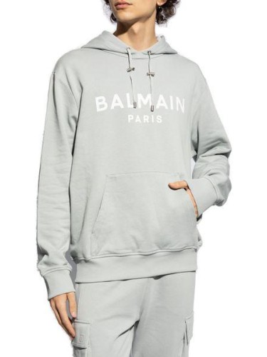 BALMAIN,BALMAIN PRINT HOODIE