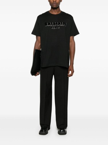 BALMAIN FLOCK & FOIL TSHIRT...