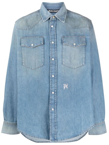 PA MONOGRAM DENIM SHIRT