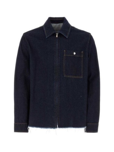 LANVIN,ZIPPED DENIM SHIRT