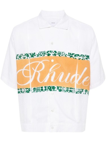 RHUDE,RHUDE LINEN CUBAN SHIRT