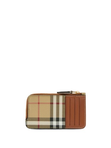 BURBERRY,CHECK ZIP CARD CASE