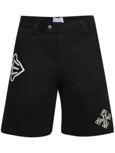 RHUDE,CROSS LOGO TWILL SHORT