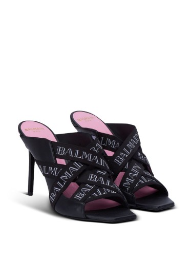 BALMAIN,MULE RUBY LOGO