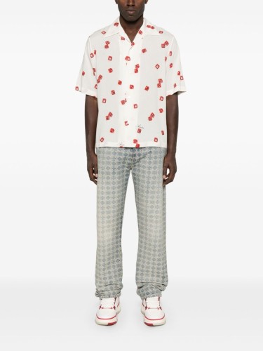 AMIRI,AMIRI DICE BOWLING SHIRT