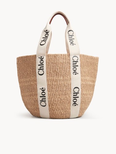 CHLOE,LARGE WOODY BASKET BAG