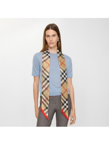 BURBERRY,SS LG VTG RVS SILK SY