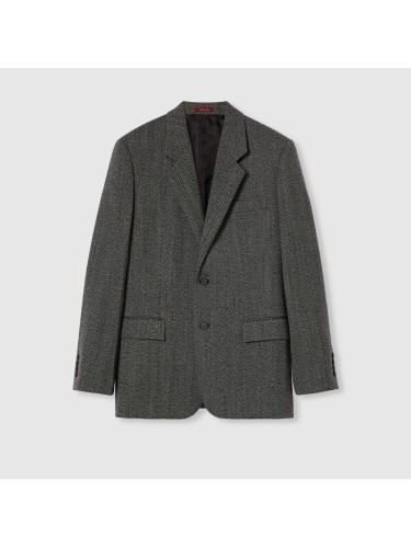 FO JACKET WOOL MOULINE W/HORN