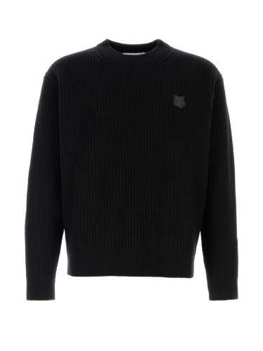 FOX HEAD WOOL RIBBED JUMPER