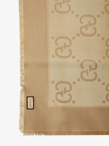 GUCCI,GG JACQUARD SILK WOOL...
