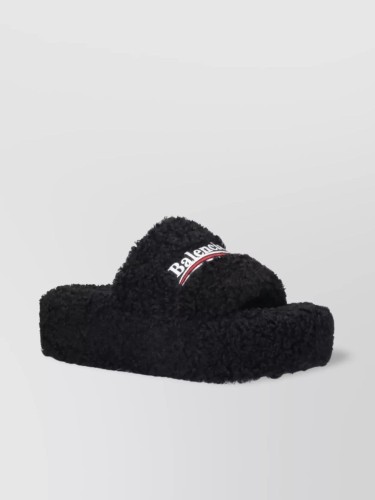 BALENCIAGA,FURRY PLATFORM