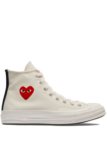 SMALL RED HEART HI TOP SHOES