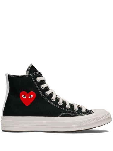 SMALL RED HEART HI TOP SHOES